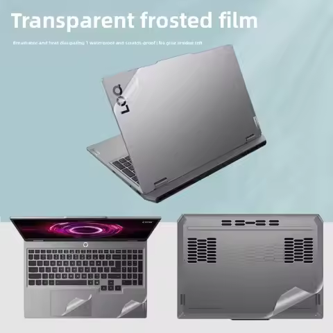 For 15.6inch Lenovo LOQ 15IRX10 15IRX9 15IRH8 Laptop transparent frosted body sticker easy to cut pr