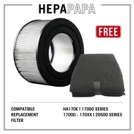 Honeywell Compatible HEPA Filter Model 20500. Suitable for Honeywell  HA170E 17000 Series (17000-170XX) and 10500 Series [HEPAPAPA] [Free Cleaning &amp; Sanitisation Kit]