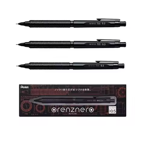 Japan Pentel Orenznero Metal Mechanical Pencil Low Center of Gravity 0.2/0.3/0.5MM Drawing Pencils S