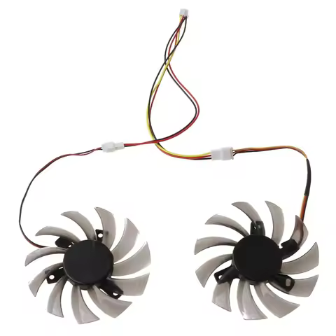 2Pcs T128010SM 75mm 3Pin Cooling Fan for GTX 460 465 560 Ti 580 650 750Ti GT440 GT610 GT730 Graphics