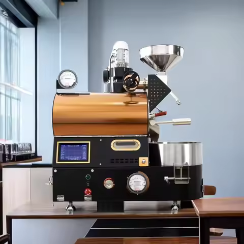 Home Commercial 1kg 2kg 3kg 5kg 12kg Touch Screen Drum Coffee Roaster Green Beans Roasting Machine