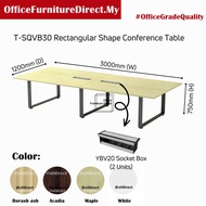 300x120cm Rectangular Shape SQ82 Square Leg O Leg Meeting Table Conference Table 10 Feet SQVB30 SQVB