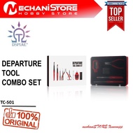 DSPIAE Departure Tool Combo Set - Toolkit Nipper Sandpaper Tweezers Opener Panel Line Pencutter