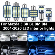100% Canbus For Mazda 3 BK BL BM BN 2004-2020 Vehicle LED Interior Dome Map Trunk Light Upgrade Kit Car Lighting Accessories