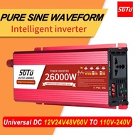 ️Pure Sine Wave ️26000W Inverter DC12V24V to 220V 50/60HZ LCD Screen Inverter Waveform Power Convert