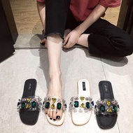 Women s Slippers 2019 Shoes Glitter Slides Socofy Lady Transparent Heel Fenty Beauty New Crystal Sof