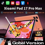 2026 NEW Pad 17 Pro Max Mi Tablet PC 11inch 24GB+2TB Tablets Android 16 Snapdragon8gen3 Tablette PC 