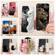 For Vivo Y02s Case V2203 Cool Owl Dragon Painted Cover 6.51'' Soft TPU Phone Case For Vivo Y02s Y 02