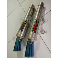 【Hot】High Quality daeng sai4 Exhaust pipe Muffler for motorcycle 51mm inlet canister / daeng pipe / daeng sai4 pipe