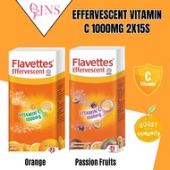 Flavettes Effervescent Vitamin C 1000mg Effervescent Tablets Orange/Passion Fruits 30'S Expiry Date 01/2023