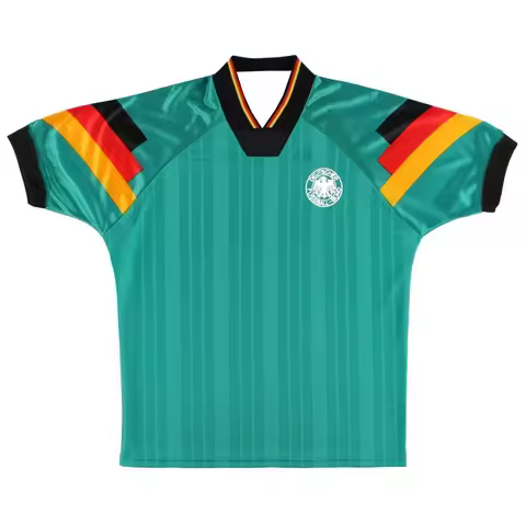 2026 Summer Men's Green Germany Inspired Soccer Jersey Breathable Quick Dry V-Neck Football Training