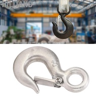 Hilitand 1T Lifting Hook S304 Stainless Steel Glossy Appearance for Industrial Hoisting Port Transpo