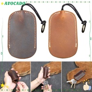 AVOCAYY Key Sleeve, Crazy Horse Leather Retro Key , Portable With Hanging Rope Key Holder