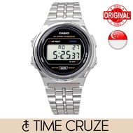 [Time Cruze] Casio A171 Adjustable Stainless Steel Digital Quartz Unisex Watch A171WE-1ADF A171WE-1A