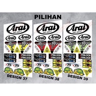 STICKER VISOR ARAI Design 37 - 39 (1 Set)