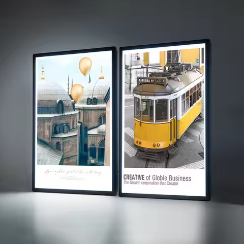 40x50 40x60cm led lightbox for picture led lunch light box snap frame
