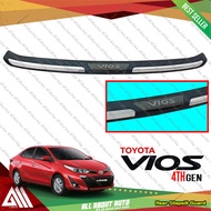Toyota Vios 2019-2021 4th Gen Rear Step Sill / Rear Bumper Guard With Chrome Plates Version 2
