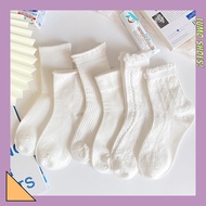 Japanese style women's socks minimalist design white socks