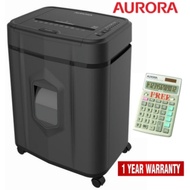 Aurora Paper Shredder (AS120CM) Cross Cut Mini [Free Aurora Calculator (DT389L)]