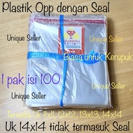 Plastik Opp Roti Kerupuk (SEAL/LEM) 6x18 7x15 8x15 8x8 10x10 11x11 12x12 13x13 14x14 15x15 25x35 30x35 cm isi 100 / Kantong Plastik Opp Kerupuk Seal / Plastik Opp Krupuk dengan Perekat 6x18 7x15 8x15 8x8 10x10 11x11 12x12 13x13 14x14 15x15