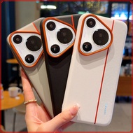 Metal lens frame phone case For Huawei P70 Ultra P70 Pro+ Luxury leather phone case P70 Pro High end