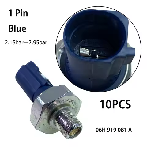 10Pcs 06H919081A 1Pin Blue Oil Pressure Sensor Switch For A5 A6 Q5 TT CC Passat Tiguan Jetta Golf 06