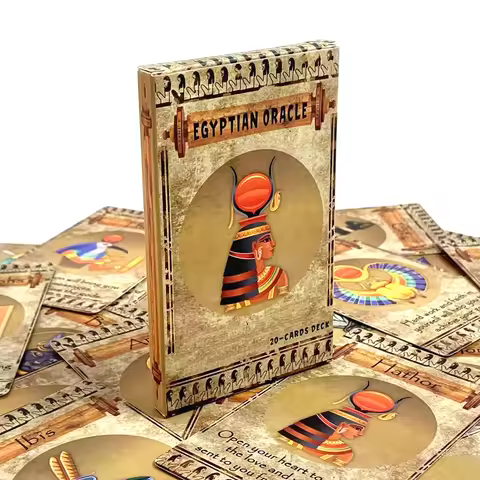 12*7cm Egyptian Oracle Deck A 20 Cards English Inspirational Deck With Messages From The Divine Spir