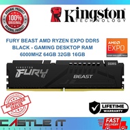 Kingston FURY BEAST AMD RYZEN EXPO DDR5 BLACK 6000MHZ 64GB 32GB 16GB PC6000 Gaming Ram