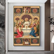 The Last Supper Canvas Painting Catholic Art Poster and Print Wall Art Picture For Living Room Home 