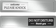 Stainless Steel Do Not Disturb Sign, Premium Please Knock Welcome Signs, Do Not Disturb Door Hanger 