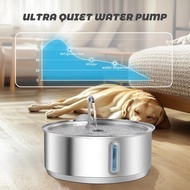 Pet Water Dispenser 8L Large Capacity Stainless Steel Cat Water Fountain with Filter for Dogs for Ca