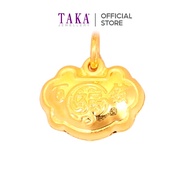 TAKA Jewellery 999 Pure Gold Pendant Fu