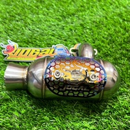 MESIN TU26 RACING EXHAUST BOTTLE MODEL "SHIELD" - resing exhaust, sleeping tube model, engine shield