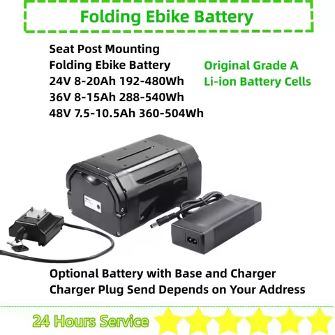 Folding Ebike City Bike Trike Ebike Battery 36V 9Ah 10Ah 12.8Ah 14Ah 24V 9Ah 10Ah 15Ah for Fast4ward