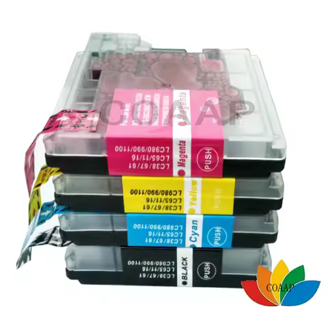 4 ink cartridges LC 38 67 61 65 11 16 980 990 1100 Compatible for DCP-145C 165C 167C 385C & MFC-250C