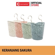 (1 Dozen) CLIO Sakura Mini Basket - hanging basket / soap basket / shampoo basket