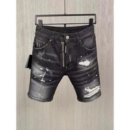 Dsquared2 Denim Shorts Slim-Fit Washable Black Pants