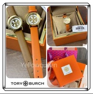現貨‼️Tory burch 石英手錶，Tory Burch經典系列TBW4034，錶面尺寸22cm，精緻小巧又優雅，適合大部分女士手腕。簡約設計，雙“T” logo錶盤，優質皮革錶帶，時尚百搭。日本