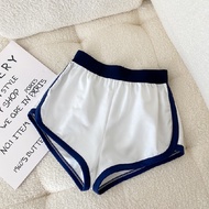 XIYUYI  Quần Thường Ngày Thể Thao Màu Tương Phản Cho Nữ Quần Đùi Cạp Cao Dáng Rộng Quần Mặc Ngoài Mớ