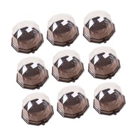 100 Pcs Disposable Moon Cake Container Rhombus Cake Box Mousse Packaging Box with Lid Food Container