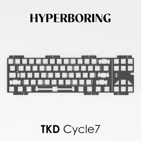 TKD Cycle7 keyboard plate PP PC FR4 Aluminum ( PCB-mounted stab and Plate-mounted stab) Cycle70
