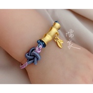 Confucian Baby Gold Pure Gold/Pure 9999 Section Rise Bamboo Leaf Braided Bracelet/Bracelet (Bamboo S