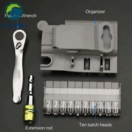 AQUAGEM 10pcs 90° Right Angle Ratchet Screwdriver, Slotted Bits Durable Ratchet Mechanism 10 in 1 Ra