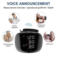 English Voice Rechargeable Wrist Blood Pressure Monitor High BP Test Machine sphygmomanometer Forehe