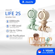 JISULIFE Baby Stroller Fan Life2S Anti-pinch Shaking Head Air Purification Small Fan Portable