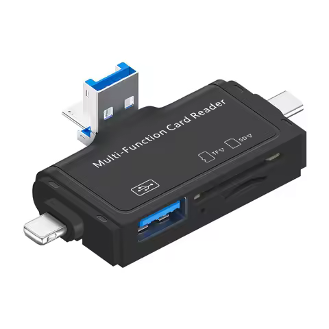 Multi Functional 7-In-1 Card Reader Suitable For Apple, Android, Mobile Computers, USB Flash Drives,