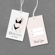 100 pieces of underwear tags, bikini clothes hang tags, fashion underwear hang tags Size 5.4x3.4cm