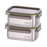 stenlock | 1+1 Stenlock Stainless Steel Airtight Container Sure Rectangular No. 4