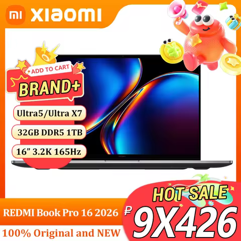 【Russia Stock】Xiaomi REDMI Book Pro 16 2026 Ultra5-338H/Ultra X7-358H 32GB+1TB 16" 3.2K 165Hz Screen