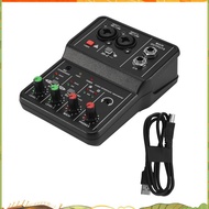 Q-12 Sound Card Audio Mixer Sound Board Console Desk System Interface 4 Channel 48V Power Stereo Com